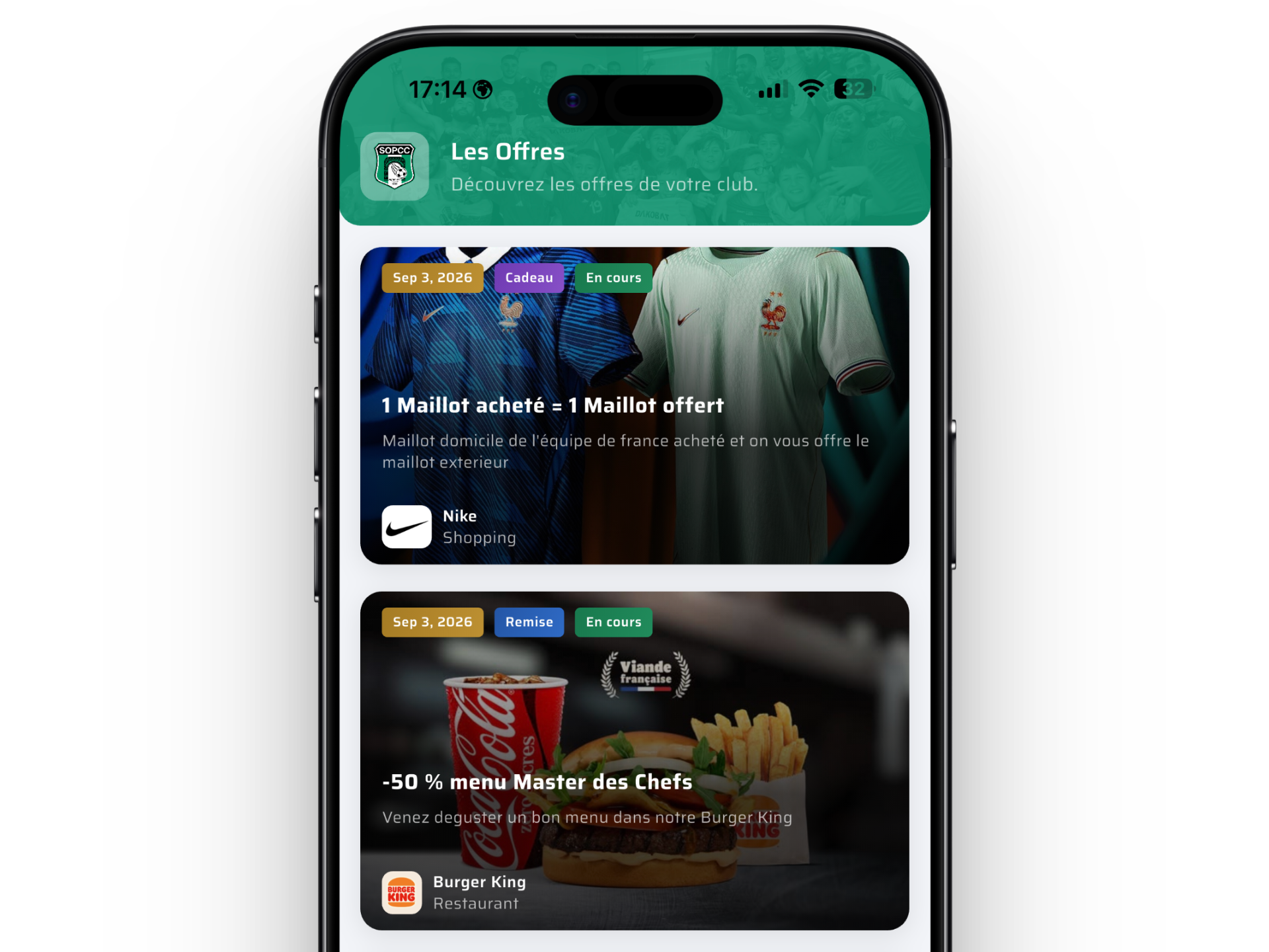 Partenaires et bons plans dans l’application MonClub